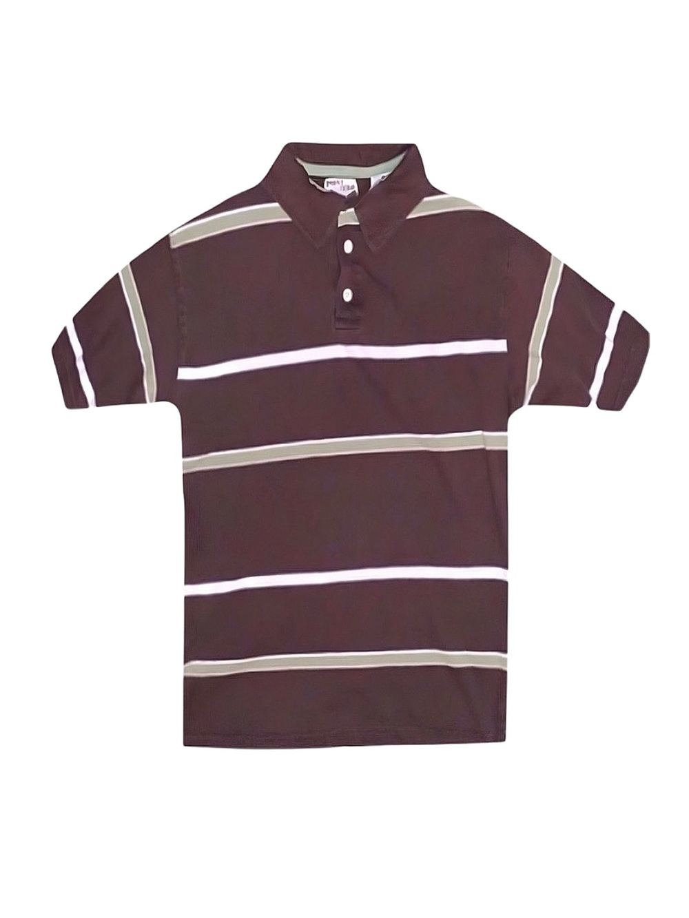 POINT ZERO Men's Striped Short Sleeve Polo Size Large